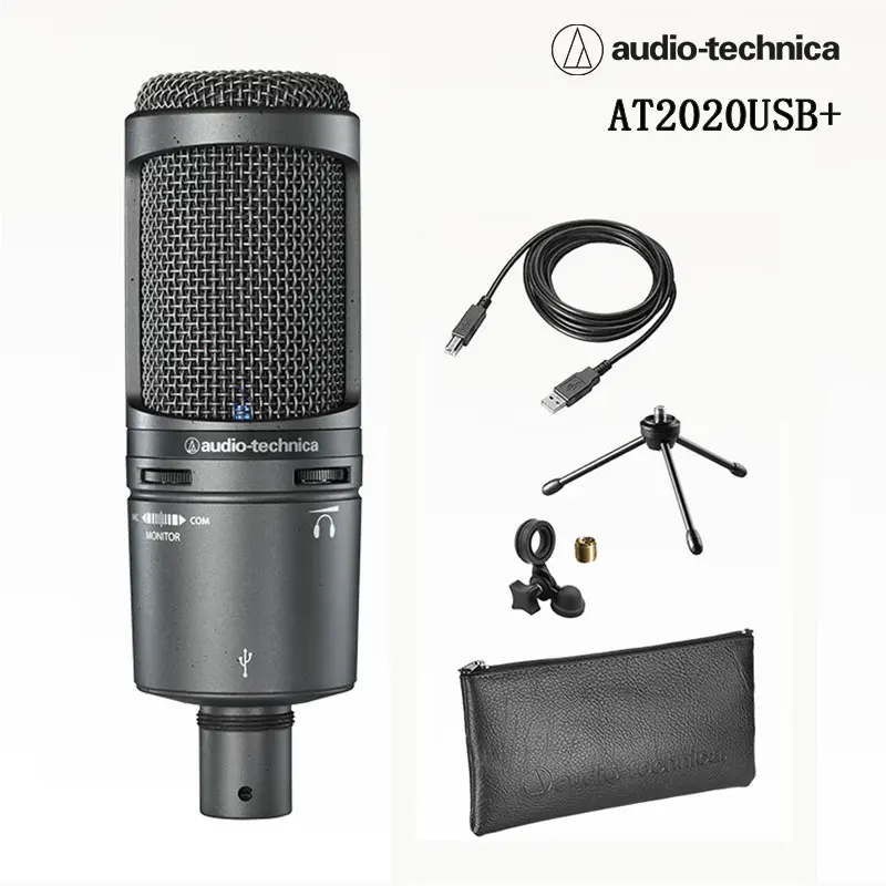 

Original Audio-Technica AT2020USB+ Cardioid Condenser Microphone (USB Connection) for Podcasting, Streaming Recording Ath MIC