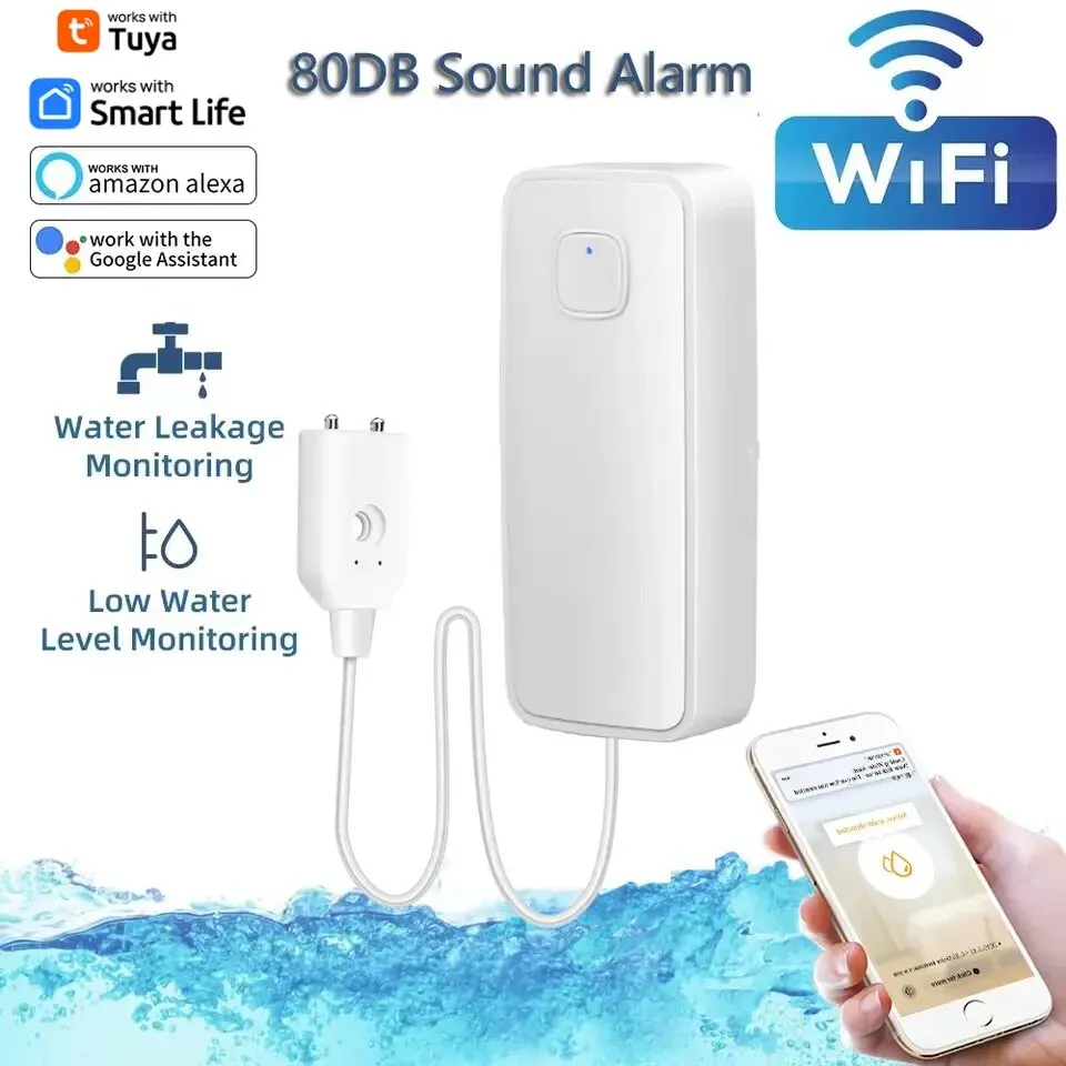 Tuya Wi-Fi Умный Детектор Утечки Воды 80 дБ Звуковая Сигнализация Дистанционный Мониторинг Датчик Потока Уровень Перелива Сис... 
Tuya Wi-Fi Умный Детектор Утечки Воды 80 дБ Звуковая Сигнализация Дистанционный Мониторинг Датчик Потока Уровень Перелива Сис...