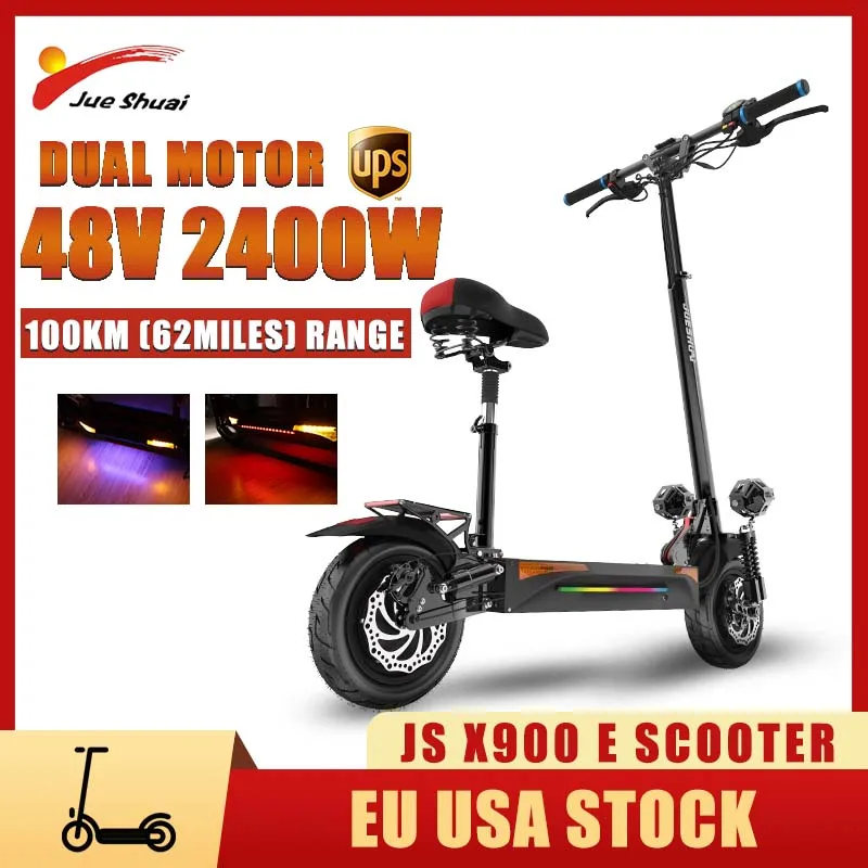 EU/USA Stock Electric Scooter Long Range 62 Miles Electric Scooters for Adults Dual Shock Absorption Foldable Commute E Scooter
EU/USA Stock Electric Scooter Long Range 62 Miles Electric Scooters for Adults Dual Shock Absorption Foldable Commute E Scooter
