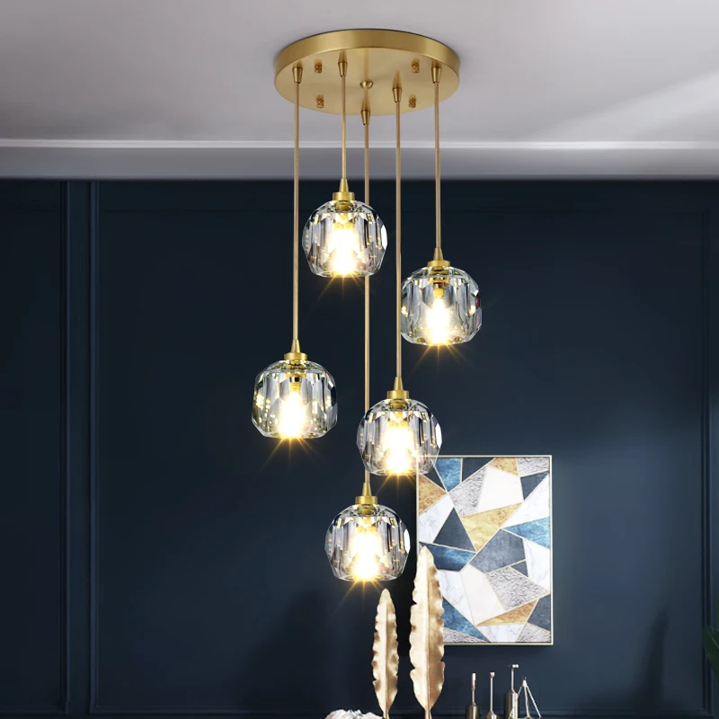 All Copper Light Luxury Nordic Dining Room Dining-Room Lamp Three-Head Modern Minimalist Crystal Lamp Minimalist Creative Single
All Copper Light Luxury Nordic Dining Room Dining-Room Lamp Three-Head Modern Minimalist Crystal Lamp Minimalist Creative Single