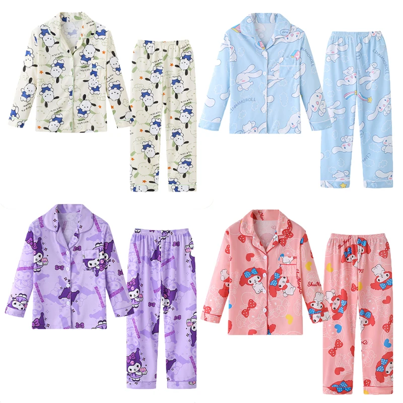 Anime Sanrio Cinnamoroll Kuromi My Melody Children Y2k Long Sleeve Pajamas Sweet Girl Cartoon Spring Autumn Warm Cotton Pajamas
Anime Sanrio Cinnamoroll Kuromi My Melody Children Y2k Long Sleeve Pajamas Sweet Girl Cartoon Spring Autumn Warm Cotton Pajamas
