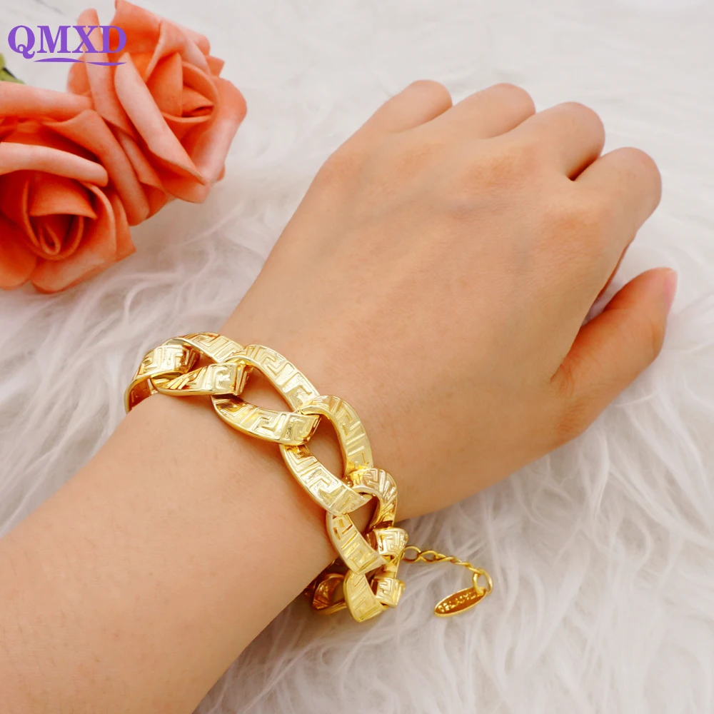 Fashion Jewelry African Dubai Bracelet Thick Chain Link Bracelets Bangles For Women Vintage Snake Button Bracelet Wedding Gifts
Fashion Jewelry African Dubai Bracelet Thick Chain Link Bracelets Bangles For Women Vintage Snake Button Bracelet Wedding Gifts
