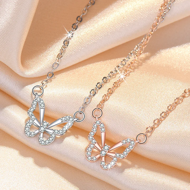 

2022 New Butterfly Necklace Women's Personality Fashion Clavicle Chain Boys Send to Girlfriend Gifts