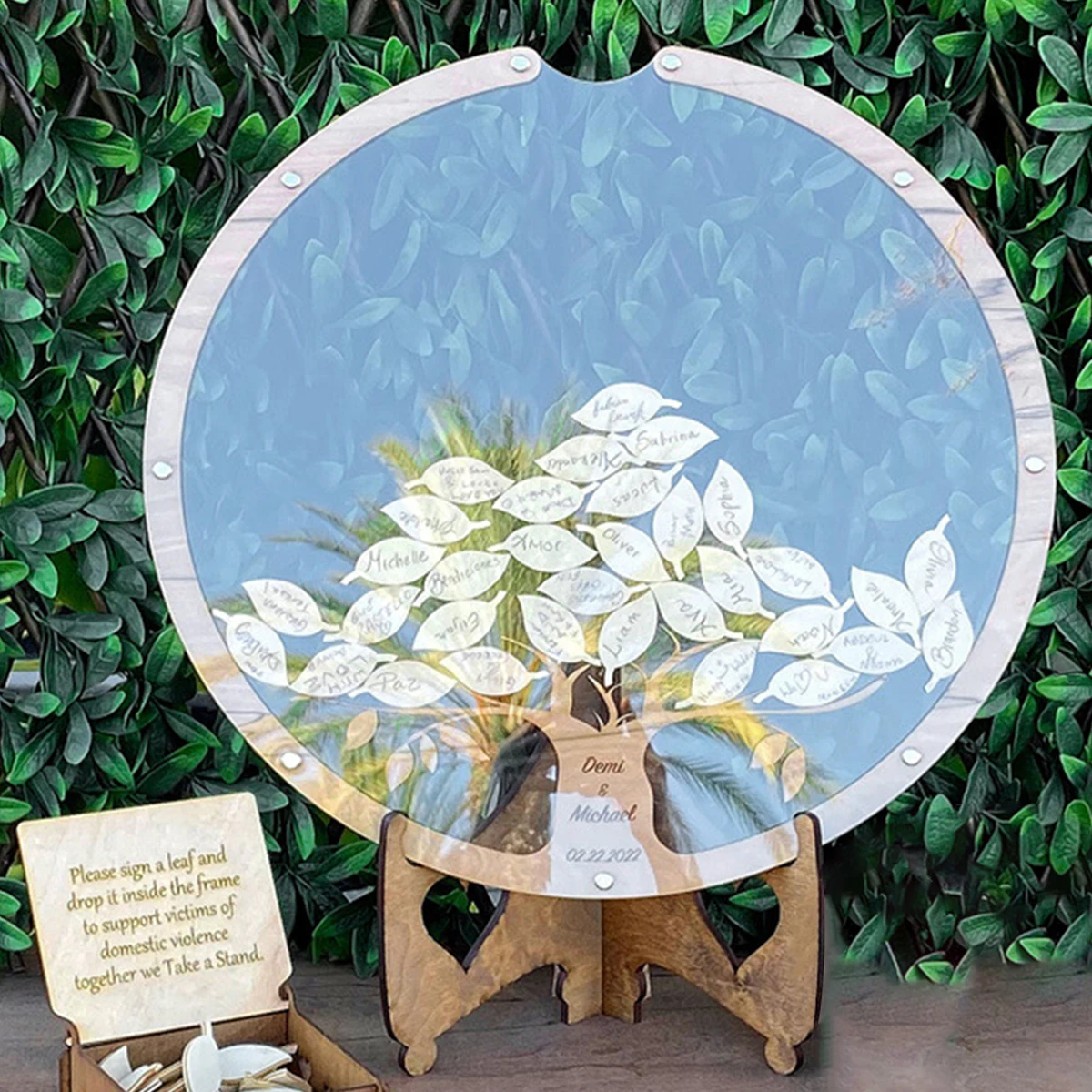Wedding Guest Book Kit Wooden Transparent Guest Book Drop Box with 1x Round Shape Frame Box 60x Wooden Leaves 1x Storage Box for
Wedding Guest Book Kit Wooden Transparent Guest Book Drop Box with 1x Round Shape Frame Box 60x Wooden Leaves 1x Storage Box for