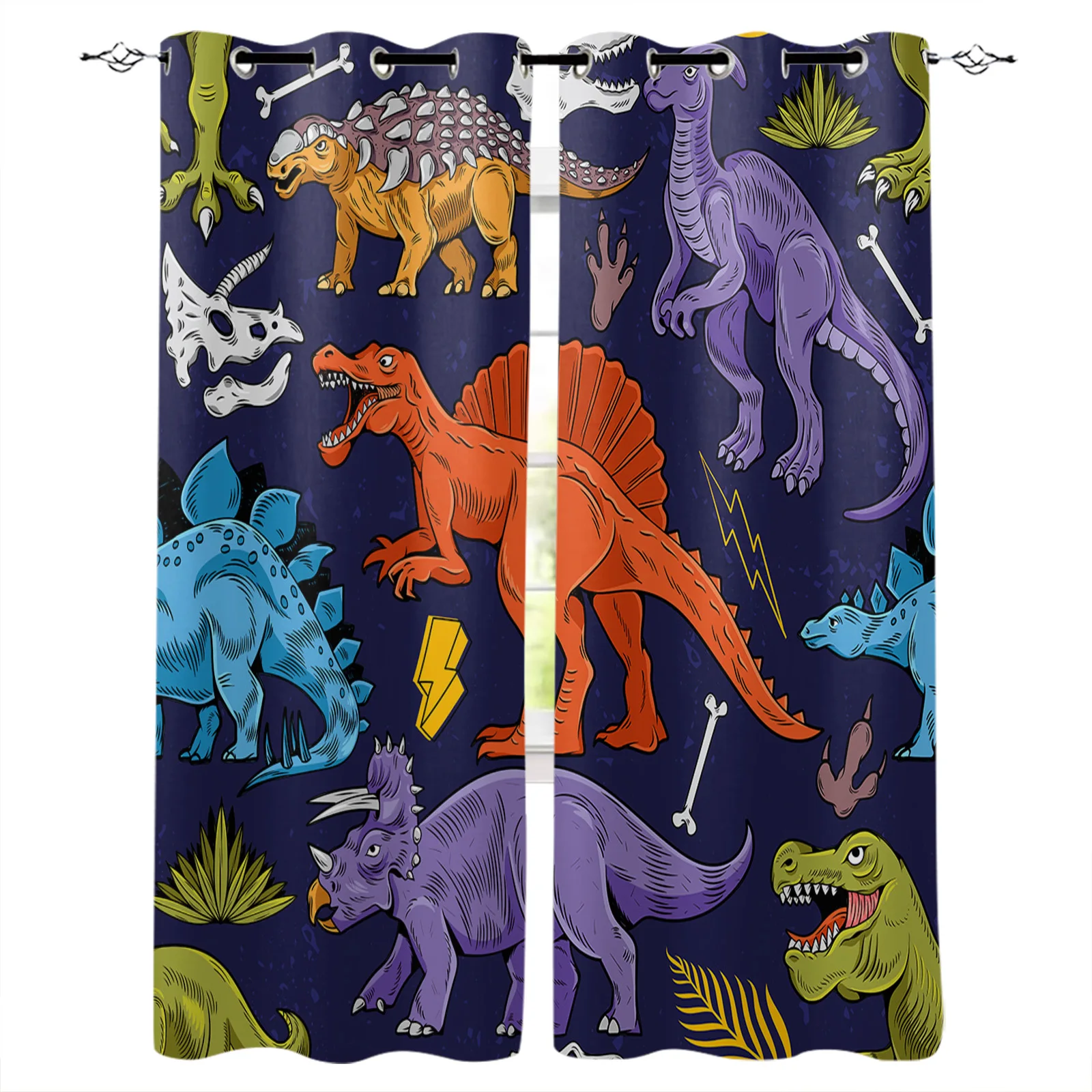 Декоративные занавески на окна с изображением динозавра, Мультяшные следы для гостиной, кухни, спальни, лечение окон
Декоративные занавески на окна с изображением динозавра, Мультяшные следы для гостиной, кухни, спальни, лечение окон