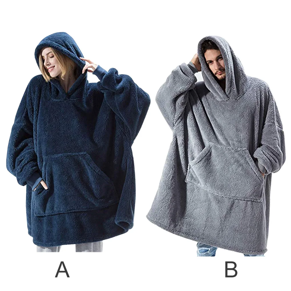 Wearable Blanket Hoodie Home TV Watching Resting Unisex Warm-keeping Plush Blanket Sweatshirt Sapphire
Wearable Blanket Hoodie Home TV Watching Resting Unisex Warm-keeping Plush Blanket Sweatshirt Sapphire
