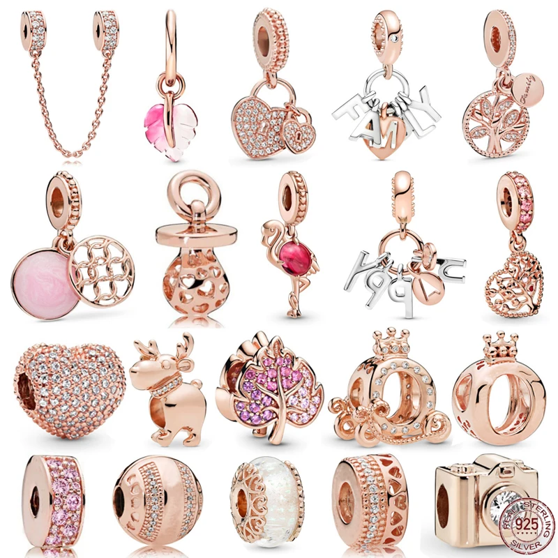 100% genuine 925 sterling silver rose gold elk pendant beaded suitable fit original Pandora bracelet DIY ladies jewelry making
100% genuine 925 sterling silver rose gold elk pendant beaded suitable fit original Pandora bracelet DIY ladies jewelry making