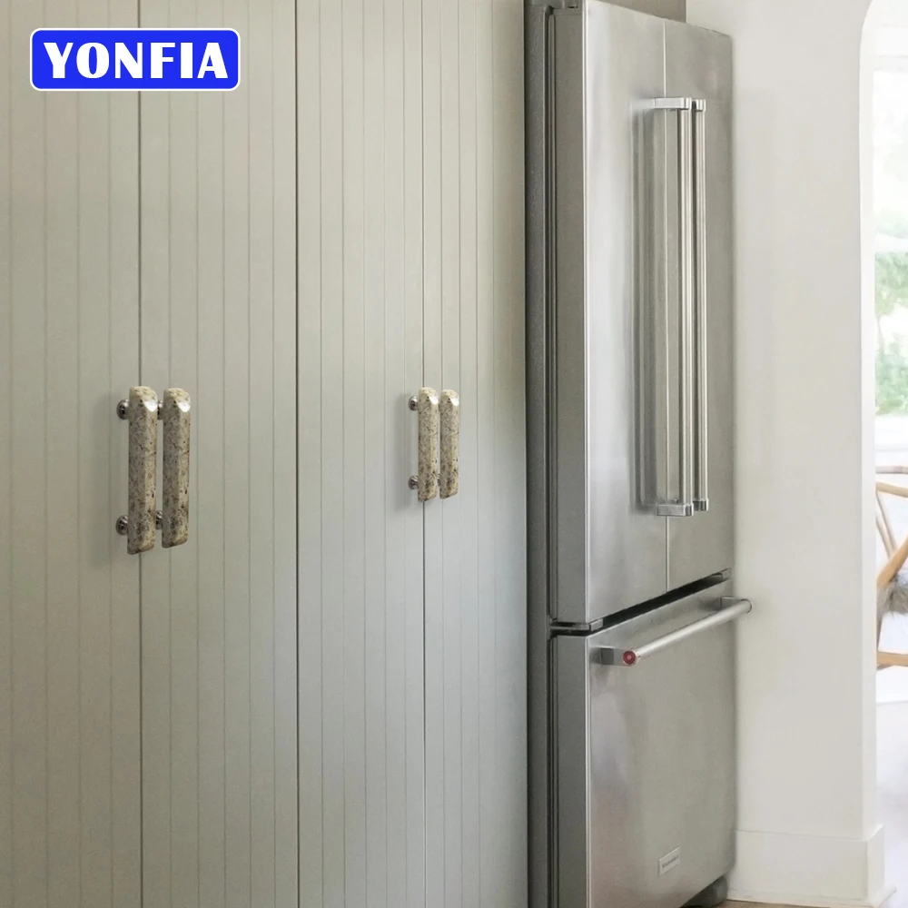 YONFIA 8017C White Real Stone Marble Kitchen Cabinet Handle Pull Natural Granite Furniture Drawer Pull Handle For Wardrobe Door
YONFIA 8017C White Real Stone Marble Kitchen Cabinet Handle Pull Natural Granite Furniture Drawer Pull Handle For Wardrobe Door