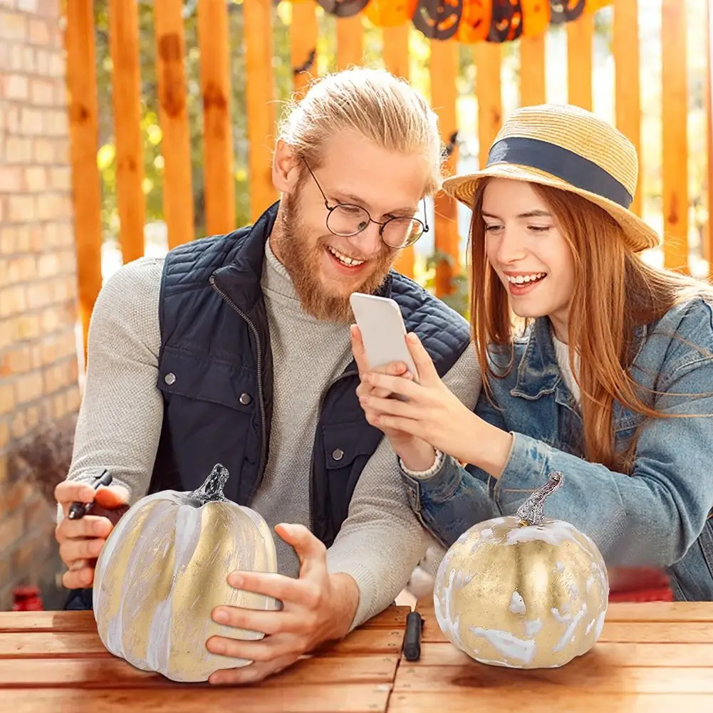 For Thanksgiving Fake Pumpkin Artificial Pumpkin White Shiny 7Pcs Autumn Decoration Fall Decora Foam Pumpkins Set
For Thanksgiving Fake Pumpkin Artificial Pumpkin White Shiny 7Pcs Autumn Decoration Fall Decora Foam Pumpkins Set