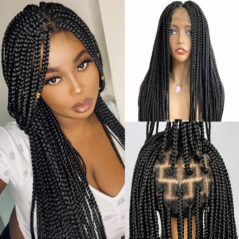 Free Part Natural Knotless Braiding Wig For Black Women Box Braided Full Lace Wigs With Baby Hair Ponytails New Wigs
Free Part Natural Knotless Braiding Wig For Black Women Box Braided Full Lace Wigs With Baby Hair Ponytails New Wigs