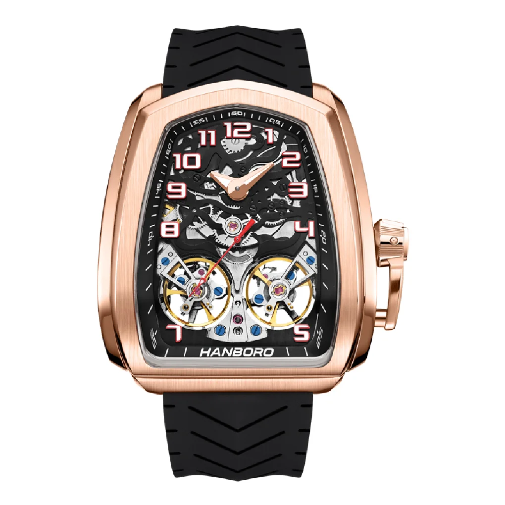 HANBORO Men Automatic Watch Luxury Watch Mechanical Wristwatch Luminous Waterproof Hollow Out Dial Dual Flywheel Butterfly Clasp
HANBORO Men Automatic Watch Luxury Watch Mechanical Wristwatch Luminous Waterproof Hollow Out Dial Dual Flywheel Butterfly Clasp