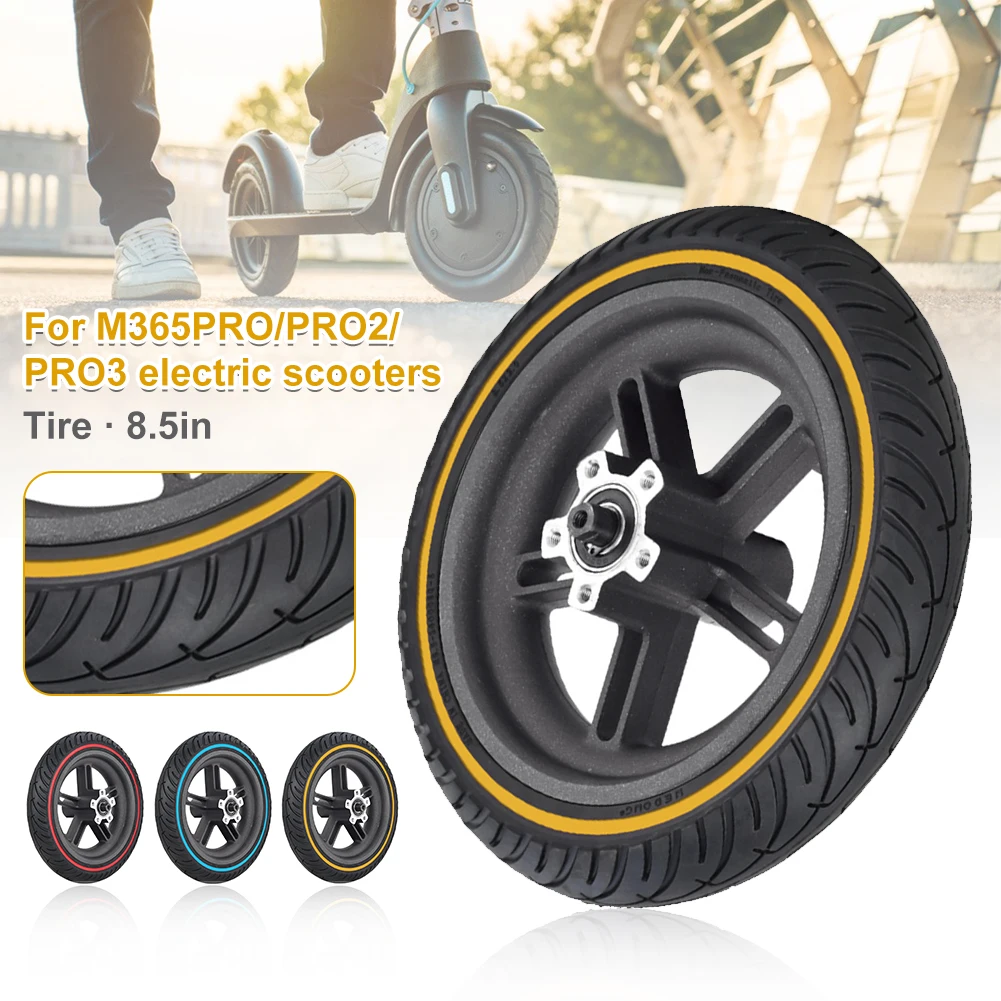 

Rubber Tire 8.5inch Tire Replacement for M365/Pro2/Pro3 Electric Scooter Puncture-Resistant Explosion-Proof with Aluminum Hub