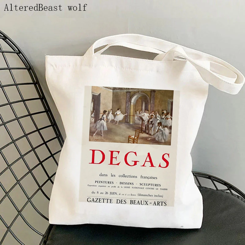 Women Shopper bag Edgar Degas exhibition at the Gazette des Beaux Bag Harajuku Shopping Canvas girl handbag Shoulder Lady Bag
Women Shopper bag Edgar Degas exhibition at the Gazette des Beaux Bag Harajuku Shopping Canvas girl handbag Shoulder Lady Bag