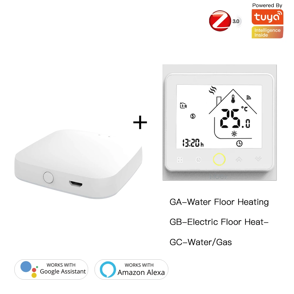 ZigBee Smart Thermostat Temperature Controller 2MQTT Setup Water/Electric floor Heating Water/Gas Boiler with Alexa Google Home
ZigBee Smart Thermostat Temperature Controller 2MQTT Setup Water/Electric floor Heating Water/Gas Boiler with Alexa Google Home