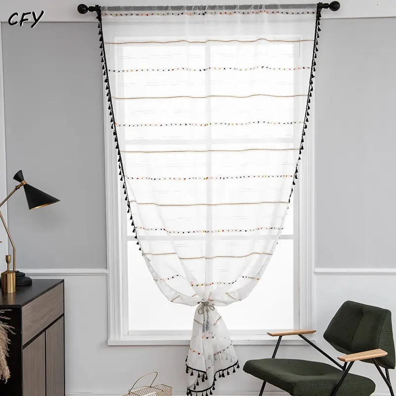 Korean Lace Colorful Stripe Lace Sheer Curtains for Living Room Kitchen Tulle Bedroom Balcony Window Drapes Gauze
Korean Lace Colorful Stripe Lace Sheer Curtains for Living Room Kitchen Tulle Bedroom Balcony Window Drapes Gauze