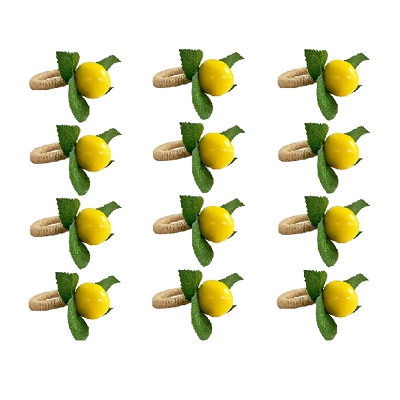 BEAU-36Pcs Simulation Lemon Plant Napkin Ring Fruit Meal Buckle Hotel Model Room Napkin Ring
BEAU-36Pcs Simulation Lemon Plant Napkin Ring Fruit Meal Buckle Hotel Model Room Napkin Ring