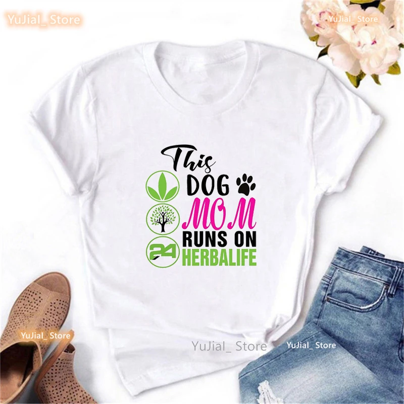 This Dog Mom Runs On Herbalife Graphic Print T Shirt Women Summer Short Sleeve Tshirt Femme White Casual T-Shirt Female Tops
This Dog Mom Runs On Herbalife Graphic Print T Shirt Women Summer Short Sleeve Tshirt Femme White Casual T-Shirt Female Tops