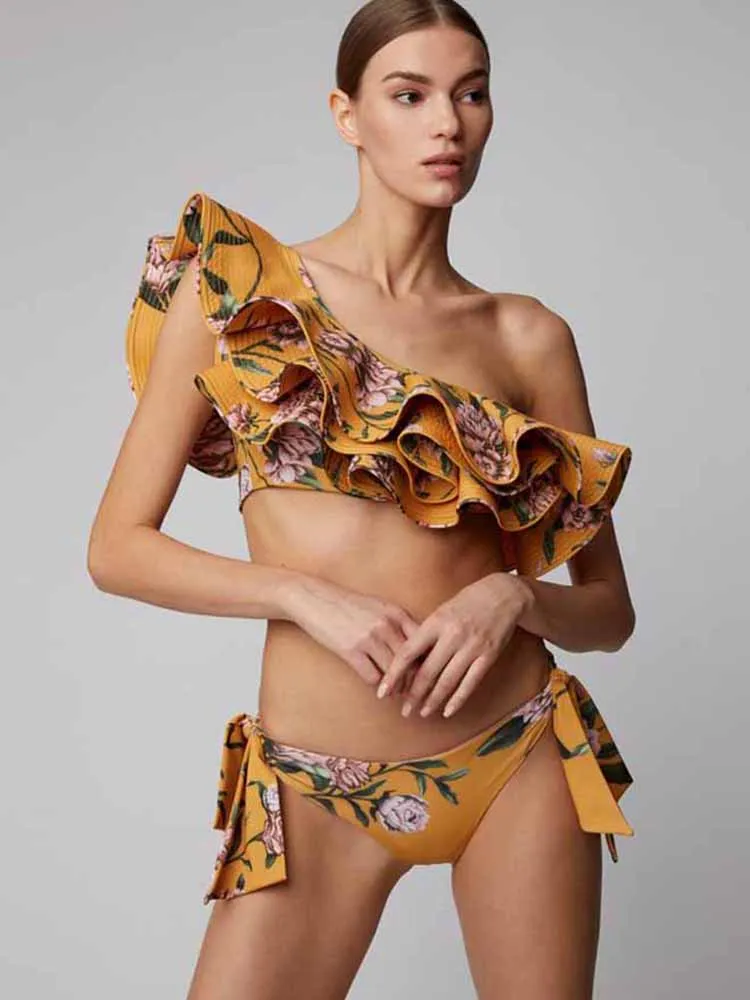 One-Shoulder Ruffled Bikini Swimwear Tankini Two Piece Set for Women Low Waist Sexy Monokini 2023 Chic Beach Women's Swimsuit
One-Shoulder Ruffled Bikini Swimwear Tankini Two Piece Set for Women Low Waist Sexy Monokini 2023 Chic Beach Women's Swimsuit
