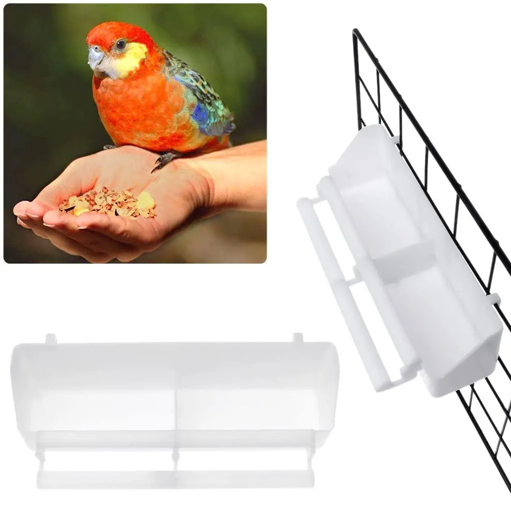 2Pcs Bird Hanging Feeder with Perch Plastic White Cage Bird Food Box Feed Cup Container
2Pcs Bird Hanging Feeder with Perch Plastic White Cage Bird Food Box Feed Cup Container