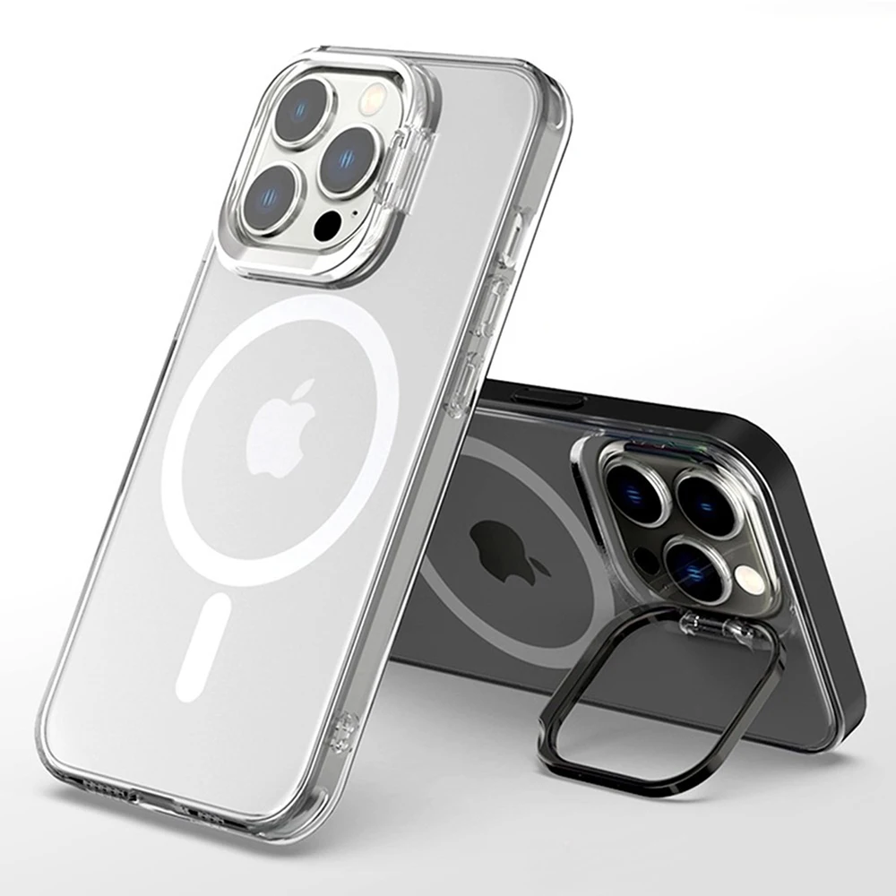 Magnetic Case with Kickstand for iPhone 13/12 Pro Max Clear Hard PC Case Shockproof Protective Cover with Mag-safe and Stand
Magnetic Case with Kickstand for iPhone 13/12 Pro Max Clear Hard PC Case Shockproof Protective Cover with Mag-safe and Stand