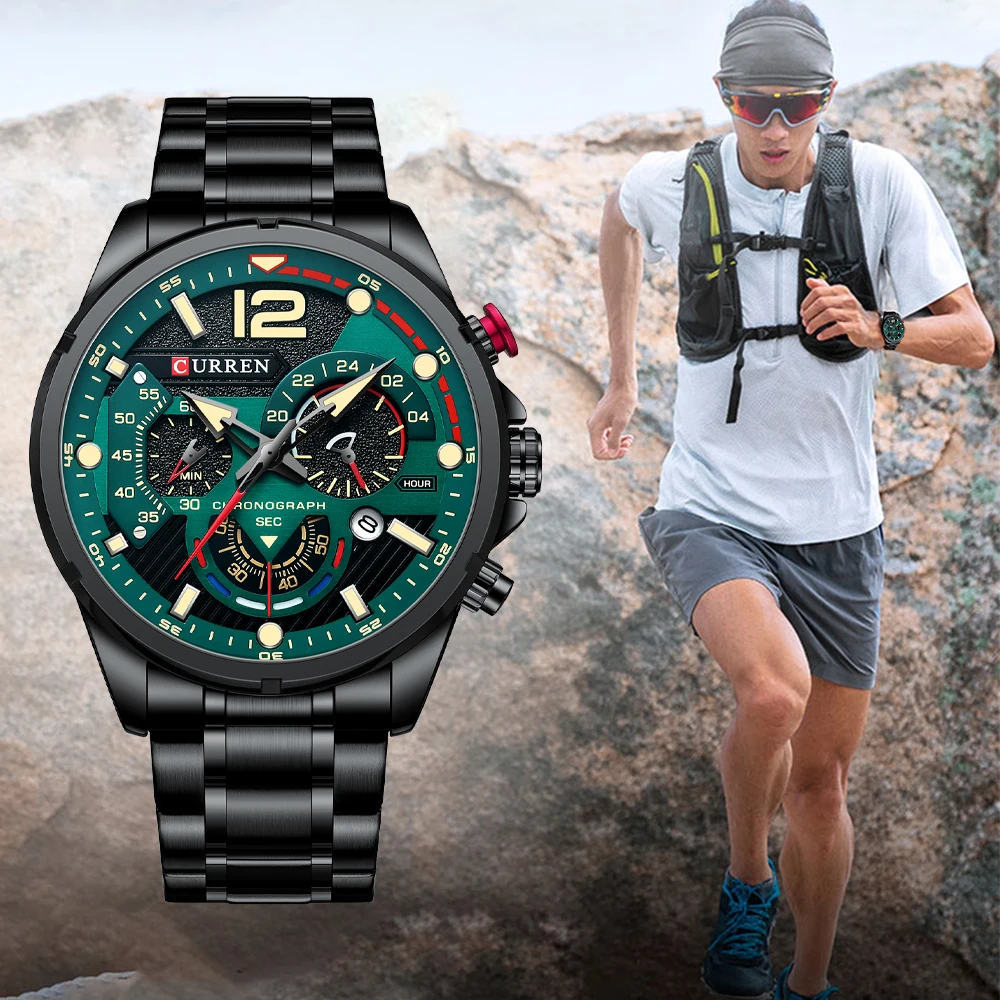 CURREN Watches Men's Sport Quartz Chronograph Wristwatches Luxury Stainless Steel Clock with Luminous Watch Relogio Masculino
CURREN Watches Men's Sport Quartz Chronograph Wristwatches Luxury Stainless Steel Clock with Luminous Watch Relogio Masculino
