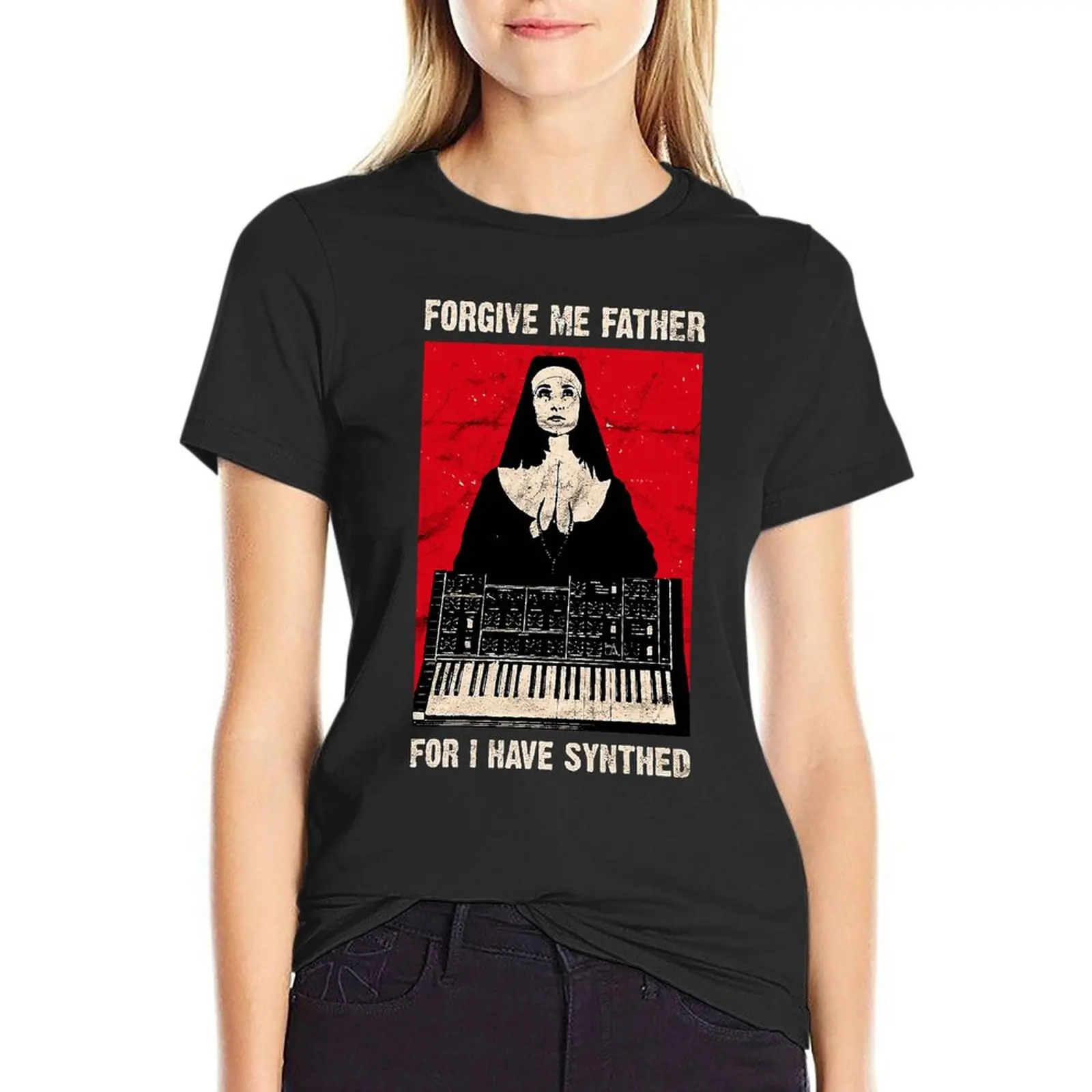 Forgive Me Father For I Have Synthed Vintage Oversize T-Shirts Custom Women'S Clothing Short Sleeve Streetwear Tops Tee
Forgive Me Father For I Have Synthed Vintage Oversize T-Shirts Custom Women'S Clothing Short Sleeve Streetwear Tops Tee