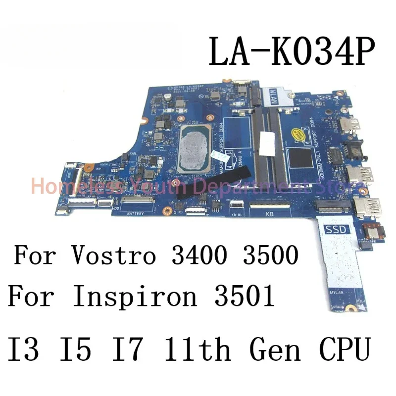 Материнская плата GDI4A LA-K034P для Dell Vostro 3400 3500 Inspiron 3501
Материнская плата GDI4A LA-K034P для Dell Vostro 3400 3500 Inspiron 3501