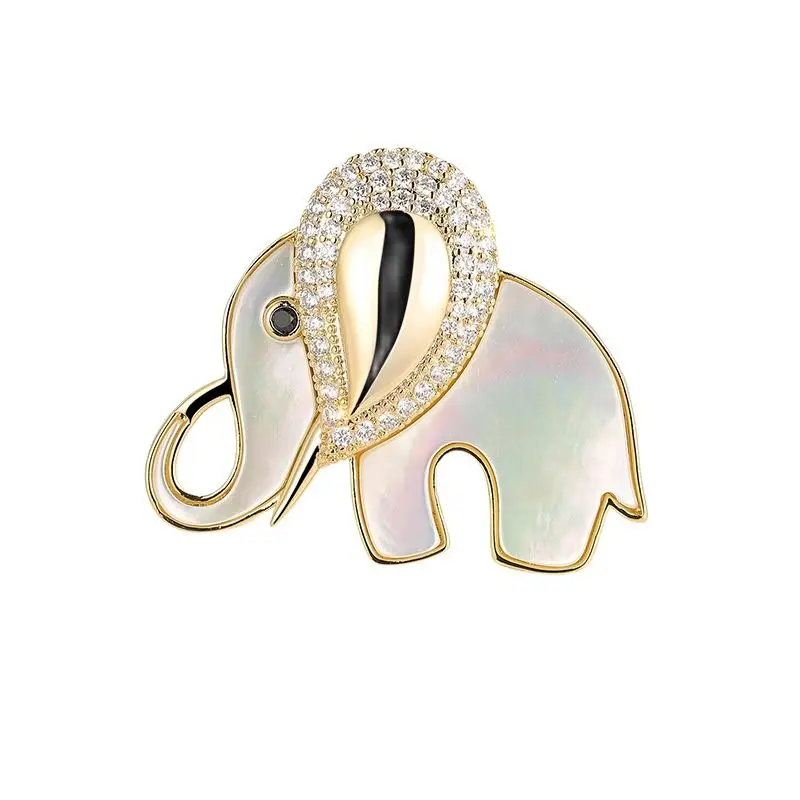 Sky Luxury Jewelry High-End Brand Natural Mother Shell Animal Elephant Brooch Corsage Suit Pin
Sky Luxury Jewelry High-End Brand Natural Mother Shell Animal Elephant Brooch Corsage Suit Pin