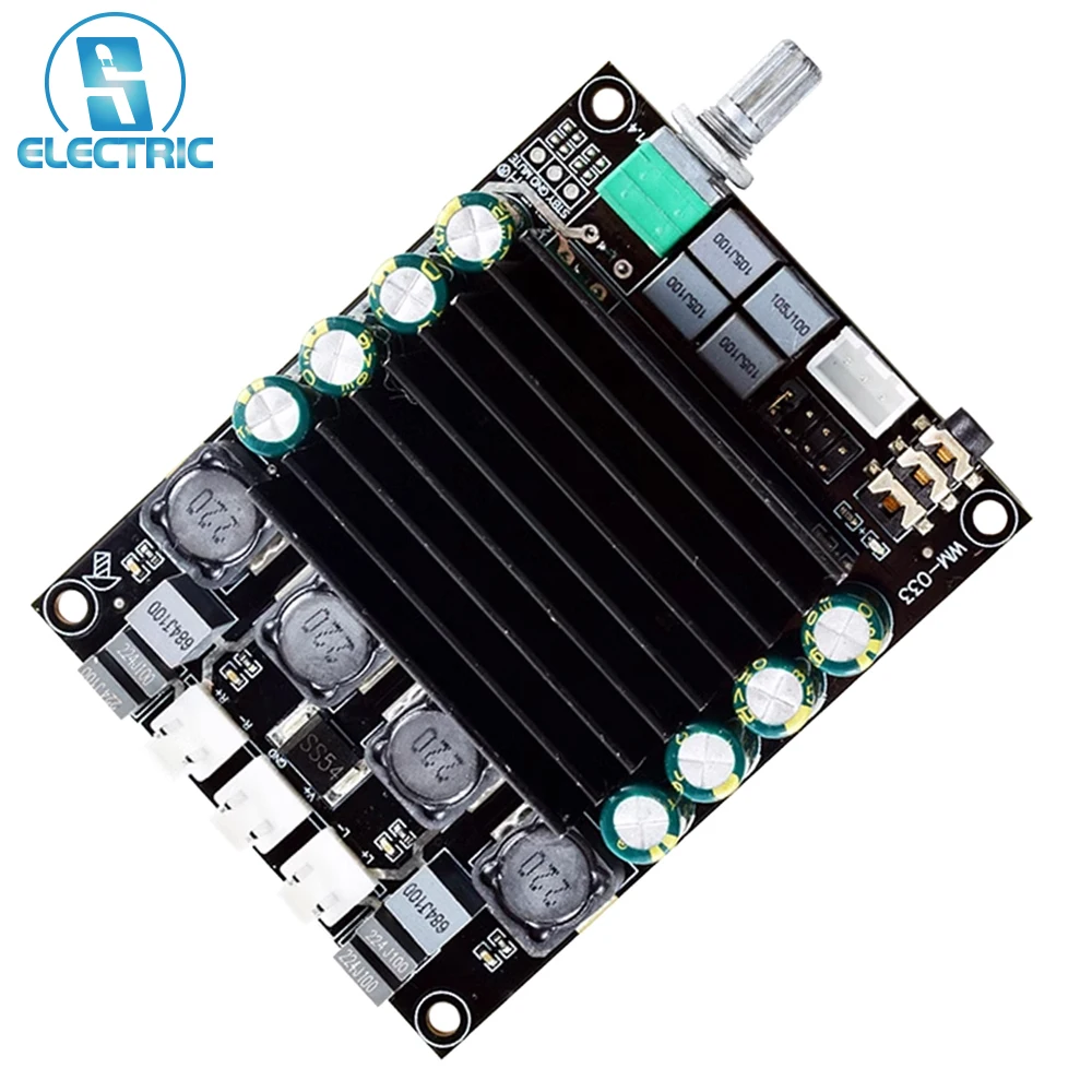 

Amplifier High Power Stereo HIFI Digital Audio Amplifier Board 100W+100W TDA7498 Aluminium Alloys Heat Sink Chip Inductors