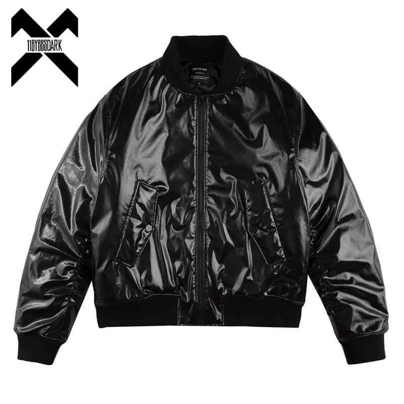 Мужская короткая куртка на молнии, черная теплая куртка из искусственной кожи с капюшоном, в стиле панк, зимний сезон 2023