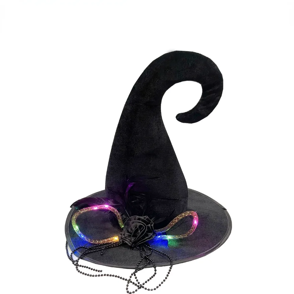 LED Light Up Flower Rose Halloween Witch Hats Black Large Women Girls Costume Accessory Cosplay Glow Party Supplies
LED Light Up Flower Rose Halloween Witch Hats Black Large Women Girls Costume Accessory Cosplay Glow Party Supplies