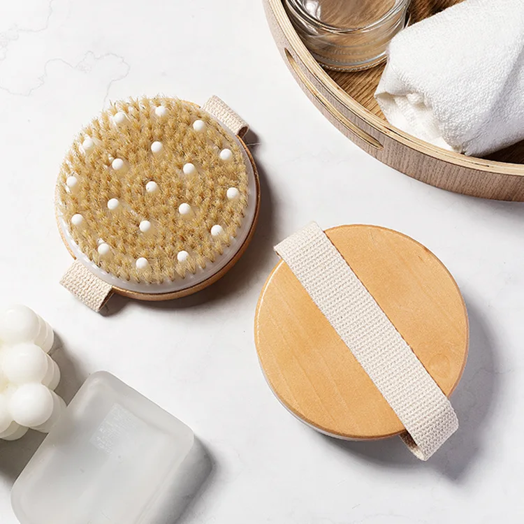 Exfoliating Shower Massage Pig Hhair Brush round head Bathroom Bath Mat Back Massage Brush Foot Wash Body Cleaning Bathing Tool
Exfoliating Shower Massage Pig Hhair Brush round head Bathroom Bath Mat Back Massage Brush Foot Wash Body Cleaning Bathing Tool