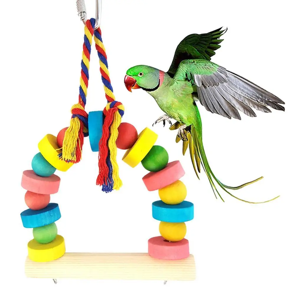Toy Wood Hanging Bright Color Cage Decor Bird Parrot Swing Pet Play Climbing Cage Decor
Toy Wood Hanging Bright Color Cage Decor Bird Parrot Swing Pet Play Climbing Cage Decor