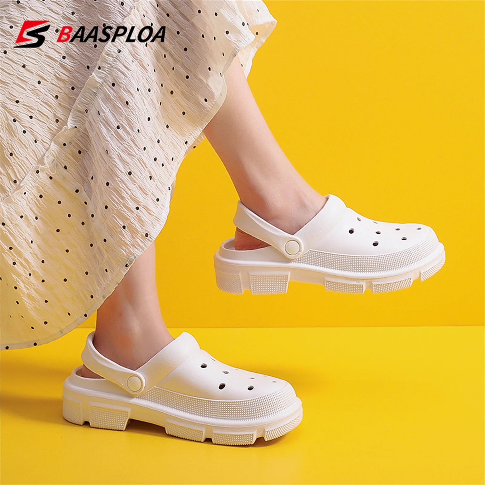 Baasploa Unisex Fashion Beach Sandals Thick Sole Slipper Waterproof Anti-Slip Sandals Flip Flops for Women Men
Baasploa Unisex Fashion Beach Sandals Thick Sole Slipper Waterproof Anti-Slip Sandals Flip Flops for Women Men