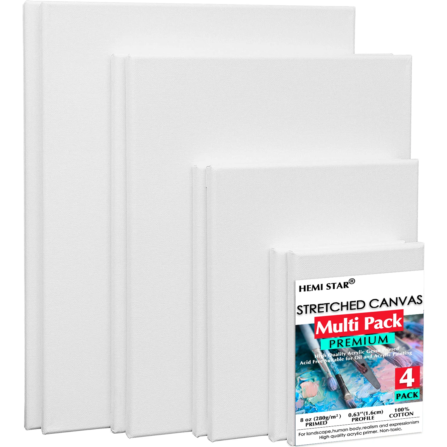 pcs of 4 Creative Inspirations Stretched Canvas pcss Multipcs Low Cost Stretched Canvas for Artists, Painting, Professionals
pcs of 4 Creative Inspirations Stretched Canvas pcss Multipcs Low Cost Stretched Canvas for Artists, Painting, Professionals