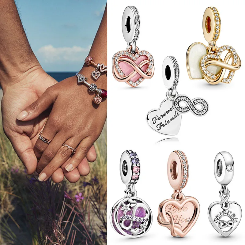 Original 925 Sterling Silver eternal heart and Star Pendant suitable for the original Pandora women's bracelet DIY Charm Jewelry
Original 925 Sterling Silver eternal heart and Star Pendant suitable for the original Pandora women's bracelet DIY Charm Jewelry