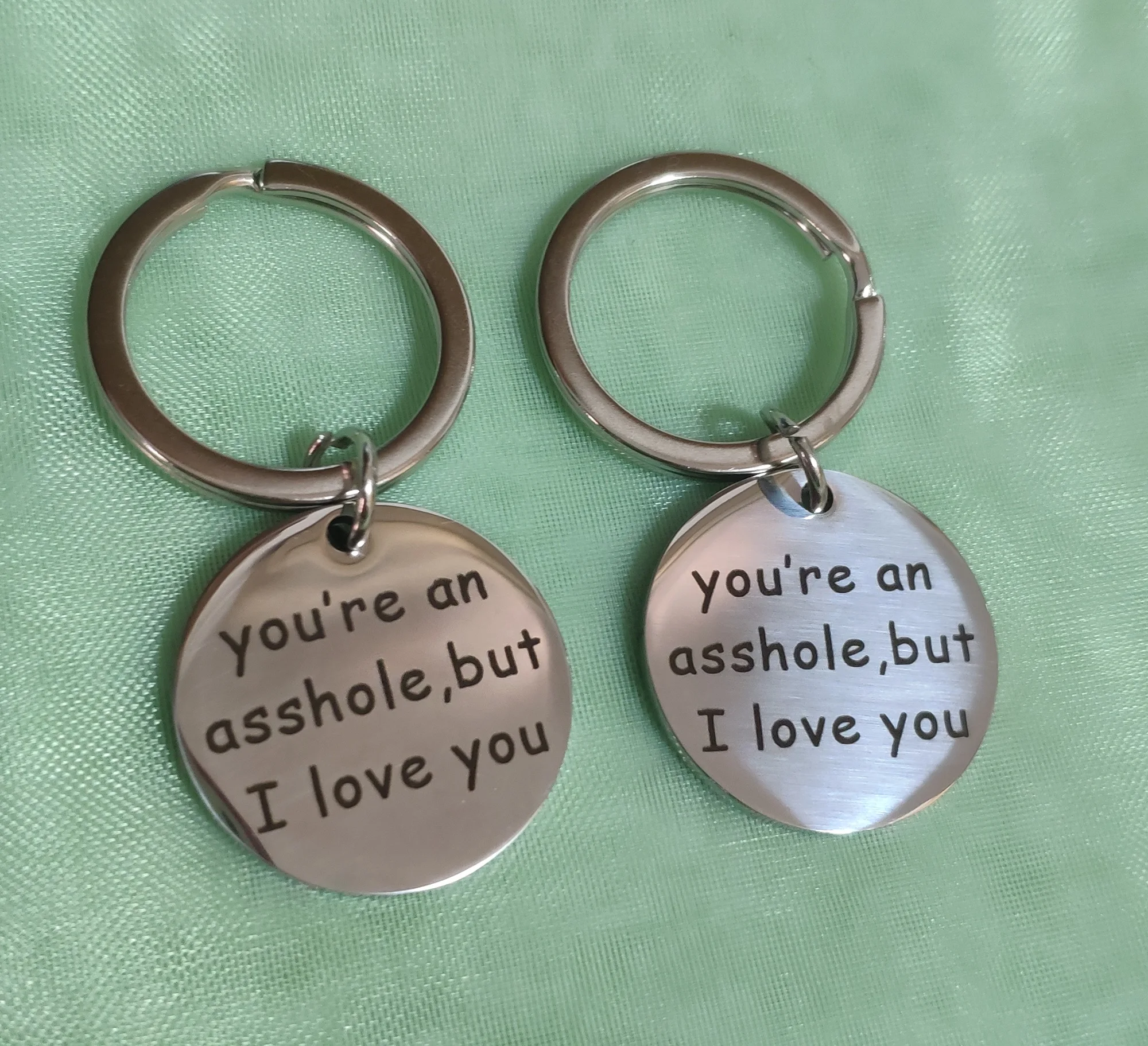 Couple Gift Stainless Steel Mirror Car Keys Keychain Boyfriend Girlfriend You're My an Funny Phrases Keyring Ornaments Carabiner
Couple Gift Stainless Steel Mirror Car Keys Keychain Boyfriend Girlfriend You're My an Funny Phrases Keyring Ornaments Carabiner