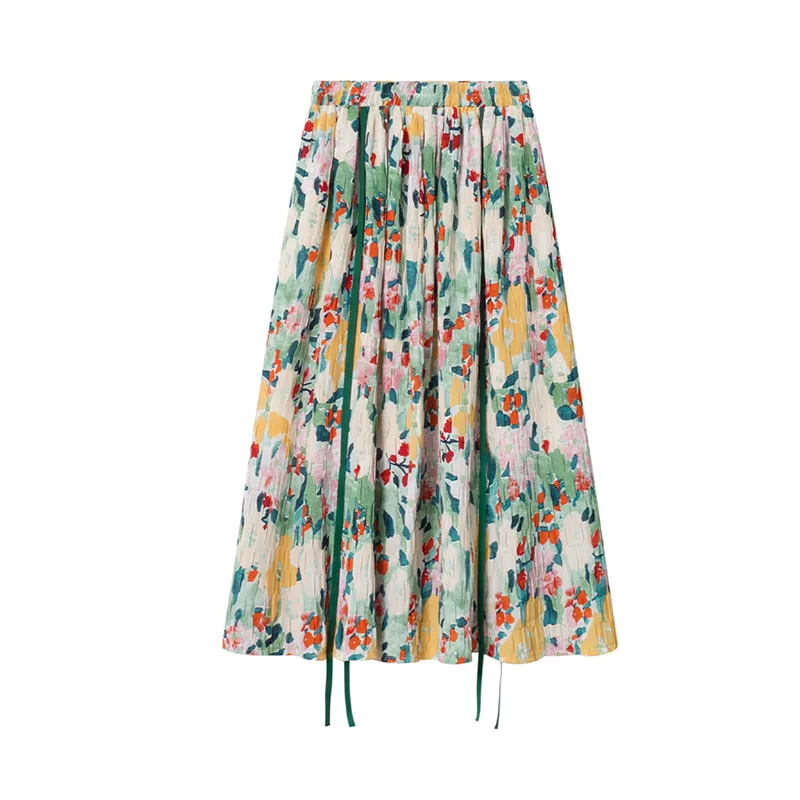 Women Floral Printed Vintage Casual Korean Pleated Midi Skirt New Loose High Waist Skirt
Women Floral Printed Vintage Casual Korean Pleated Midi Skirt New Loose High Waist Skirt
