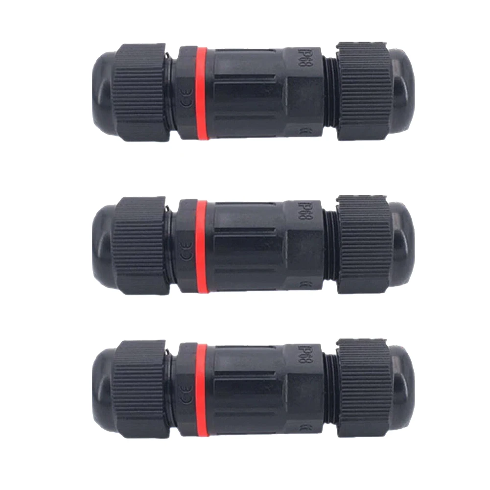 3Pcs Outdoor IP68 Waterproof Electrical Cable Wire Connector Fire-retardant Nylon 3 Pole Core Joint For Outdoor Black
3Pcs Outdoor IP68 Waterproof Electrical Cable Wire Connector Fire-retardant Nylon 3 Pole Core Joint For Outdoor Black