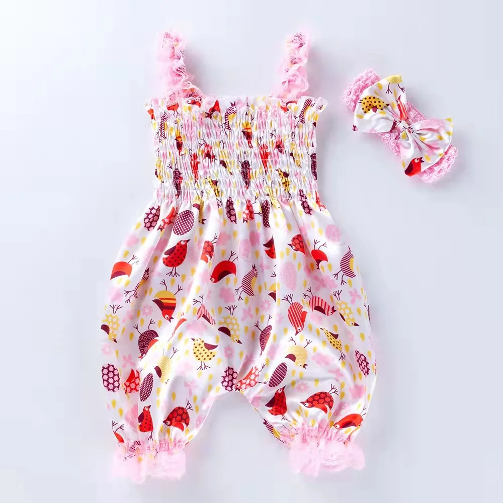 Kids Jumpsuit with Headband Girls Dots/ Flower Print Sleeveless Romper with Elastic Shoulder Strap+ Headwear
Kids Jumpsuit with Headband Girls Dots/ Flower Print Sleeveless Romper with Elastic Shoulder Strap+ Headwear