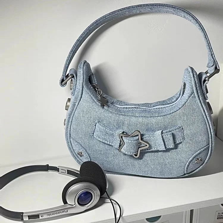 Y2K Harajuku Women's Underarm Bag Vintage Star Hot Girls Chic Purse Armpit Handbags Design High-fashion Ladies Shoulder Bags 
Y2K Harajuku Women's Underarm Bag Vintage Star Hot Girls Chic Purse Armpit Handbags Design High-fashion Ladies Shoulder Bags