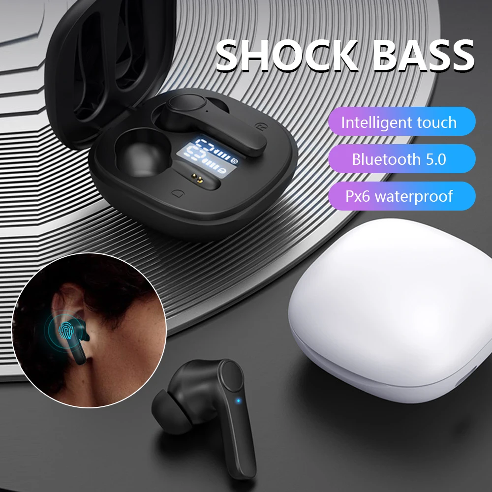 TWS Wireless Earphone Touch Control Type-C Charging BT In-Ear Headset Battery Display Charging Case 5.0 IPX6 Waterproof GK99
TWS Wireless Earphone Touch Control Type-C Charging BT In-Ear Headset Battery Display Charging Case 5.0 IPX6 Waterproof GK99