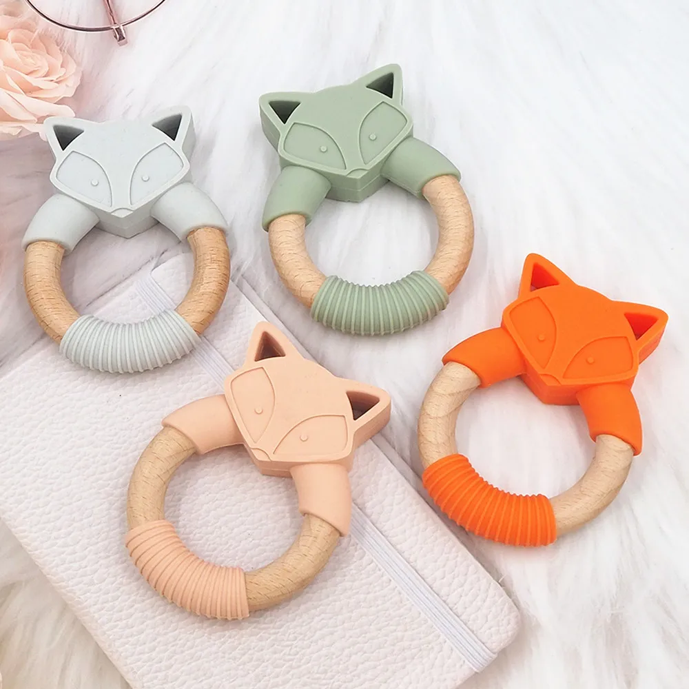 Chenkai 10PCS Fox Silicone Wooden Teether Baby Animal Teether For DIY Infant Nursing Chewing Teether Chain Pendant Necklace Toys
Chenkai 10PCS Fox Silicone Wooden Teether Baby Animal Teether For DIY Infant Nursing Chewing Teether Chain Pendant Necklace Toys