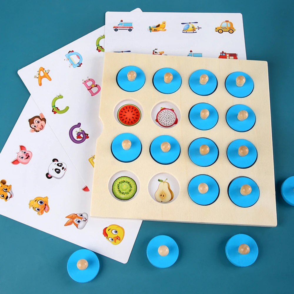 Kids Wooden Puzzle Toy Memory Match Chess Game Blue Memory Chess Children Early Educational Family Party Table Game for Children
Kids Wooden Puzzle Toy Memory Match Chess Game Blue Memory Chess Children Early Educational Family Party Table Game for Children