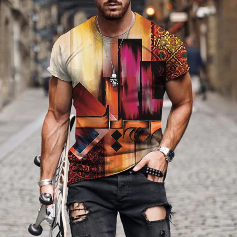 Summer Men‘s Clothes T-shirt Vintage 3D-Printed Pattern Male Tops Adult Tees Daily Wearing Breathable O Neck Shirt Streetwear
Summer Men‘s Clothes T-shirt Vintage 3D-Printed Pattern Male Tops Adult Tees Daily Wearing Breathable O Neck Shirt Streetwear