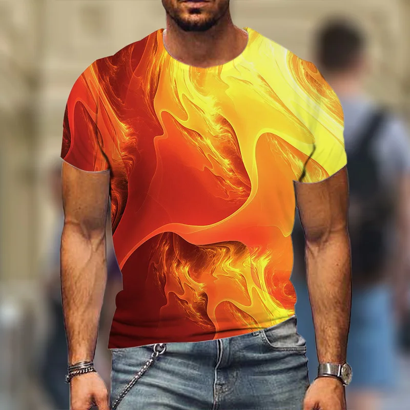 Summer Men's T-Shirts Magma Graphic 3D T-Shirts Hot Selling Casual Short Sleeve High Street Fashion Tops Large Size Street Wear
Summer Men's T-Shirts Magma Graphic 3D T-Shirts Hot Selling Casual Short Sleeve High Street Fashion Tops Large Size Street Wear