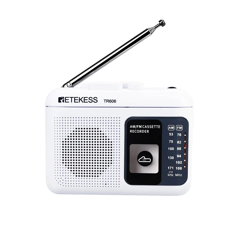 TR606 Cassette Playback Radio FM/AM Portable Radio Voice Recorder Support Built-in/External Microphone Recording
TR606 Cassette Playback Radio FM/AM Portable Radio Voice Recorder Support Built-in/External Microphone Recording