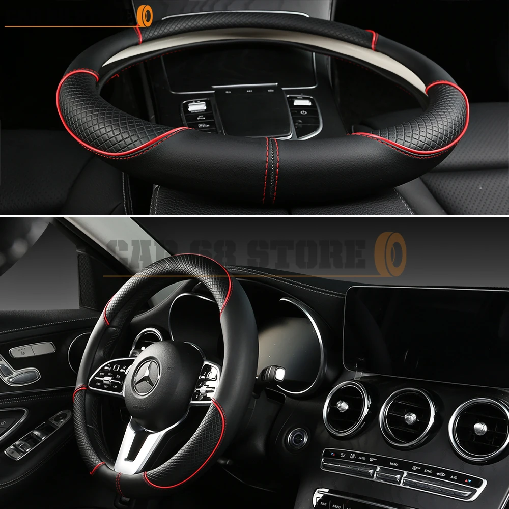 Microfiber Leather Steering Wheel Cover Car SUV Breathable Anti-skid Steering Wheel Cover Soft Auto Accessories Round 38CM
Microfiber Leather Steering Wheel Cover Car SUV Breathable Anti-skid Steering Wheel Cover Soft Auto Accessories Round 38CM