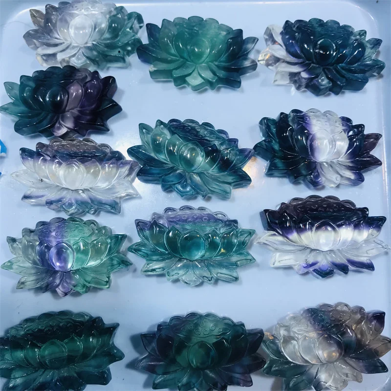 1PC natural fluorite lotus ornaments quartz mineral jewelry Modern home decoration stone crafts Holiday gifts
1PC natural fluorite lotus ornaments quartz mineral jewelry Modern home decoration stone crafts Holiday gifts