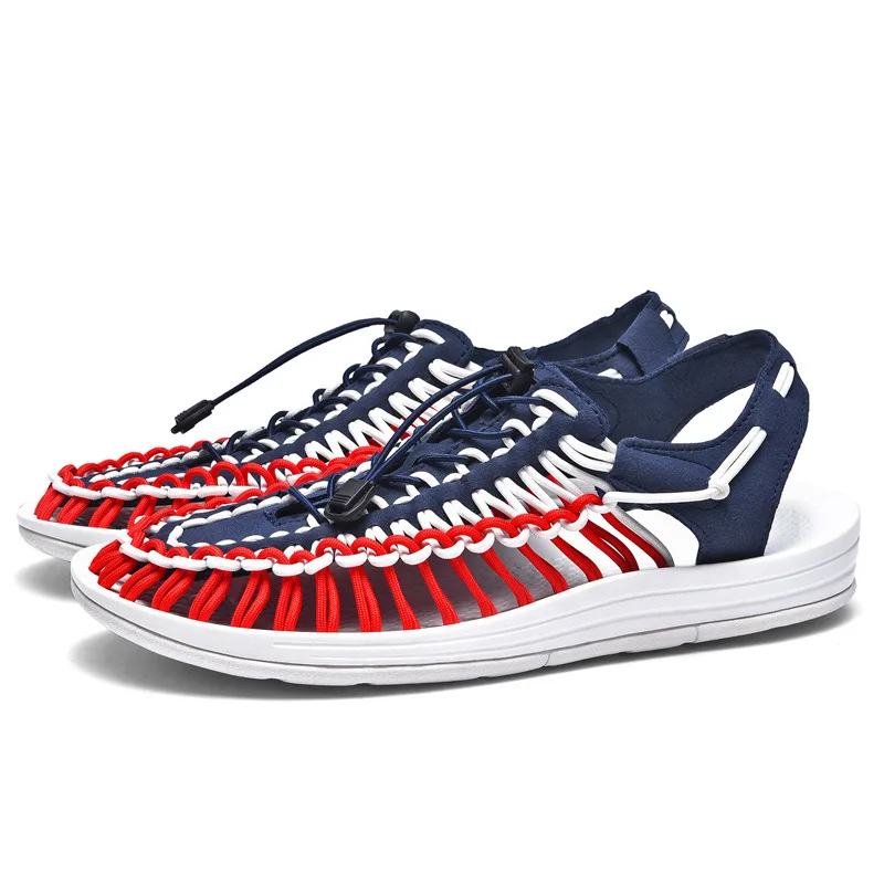 Cross Border Oversized Summer Handcrafted Couple Woven Baotou Beach Sandals Roman Style Casual Sandals for Men and Women
Cross Border Oversized Summer Handcrafted Couple Woven Baotou Beach Sandals Roman Style Casual Sandals for Men and Women